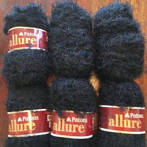 Patons allure yarn in ebony black
